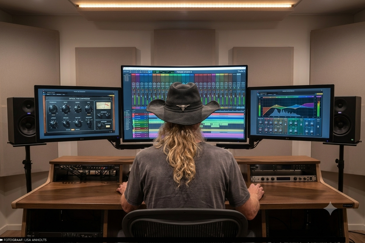 Professionele Mixing Engineer aan het werk